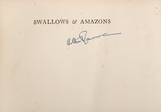 Mixed editions of the complete Swallows and Amazons series by Arthur Ransom, signed by the author in four vols.