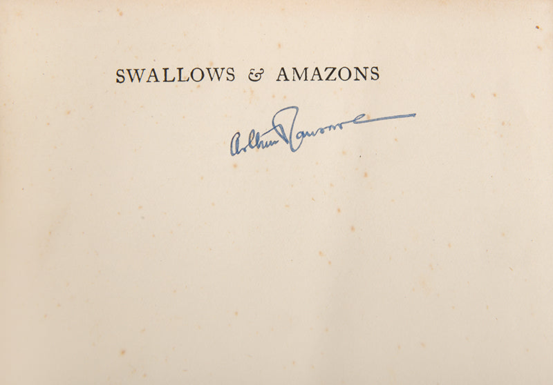 Mixed editions of the complete Swallows and Amazons series by Arthur Ransom, signed by the author in four vols.