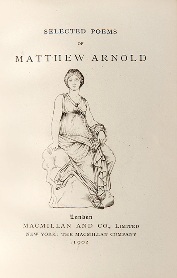 1902 edition of Selected Poems of Matthew Arnold, finely bound by Riviere.