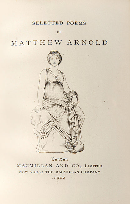 1902 edition of Selected Poems of Matthew Arnold, finely bound by Riviere.