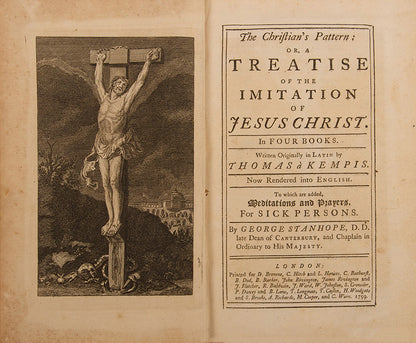 An early edition in English of Thomas a Kempis' great spirtitual meditation, De Imitatione Christi