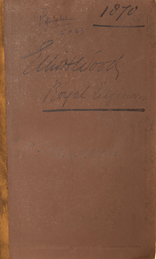 First edition of Wilkins's Reconnoitring in Abyssinia, containing ten attractive lithographs. The copy of Major-General Sir Elliot Wood, who served in Abyssinia under Wilkins and would go on to command the Royal Engineers in the Boer War.