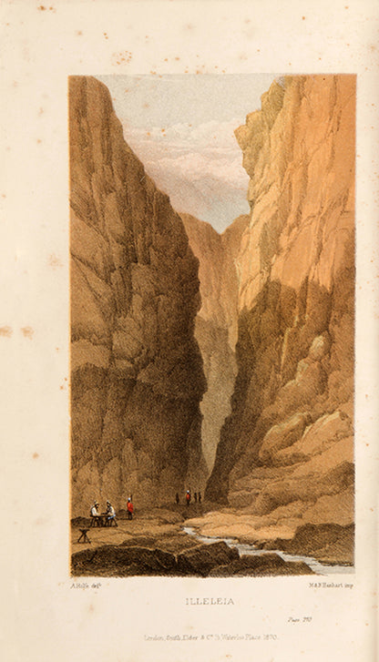 First edition of Wilkins's Reconnoitring in Abyssinia, containing ten attractive lithographs. The copy of Major-General Sir Elliot Wood, who served in Abyssinia under Wilkins and would go on to command the Royal Engineers in the Boer War.