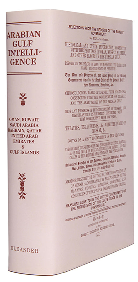Hughes Thomas's Arabian Gulf Intelligence, first publisehd in 1856, is an indispensible guide to the Persian Gulf in the mid-19th century. 