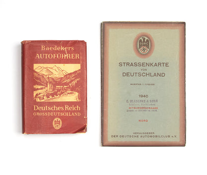 Scarce edition of Baedeker's Autofuhrer, issued in the summer of 1939 with map.
