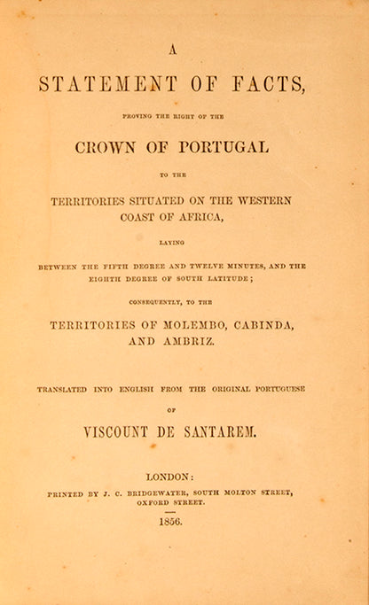 Manuel Francisco de Barros, 2nd Viscount de Santarem, 1791-1856, was one of the leading experts on Portuguese diplomatic history and Crown documents.