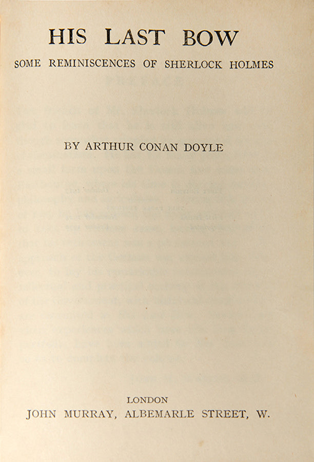 A handsome thin paper edition of Sir Arthur Conan Doyle's prose works in a deluxe red calf binding