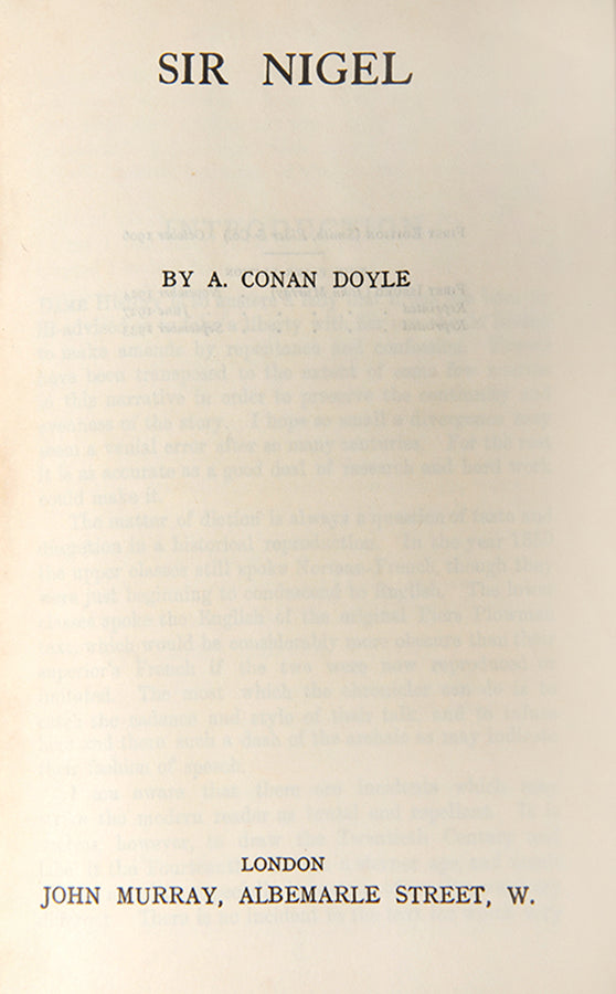 A handsome thin paper edition of Sir Arthur Conan Doyle's prose works in a deluxe red calf binding