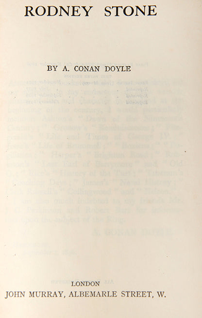 A handsome thin paper edition of Sir Arthur Conan Doyle's prose works in a deluxe red calf binding