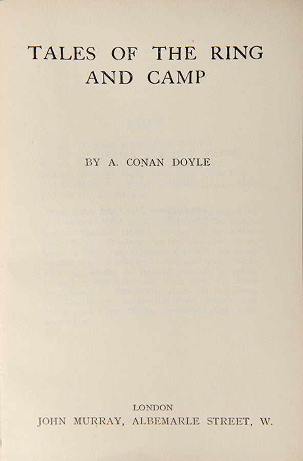 A handsome thin paper edition of Sir Arthur Conan Doyle's prose works in a deluxe red calf binding