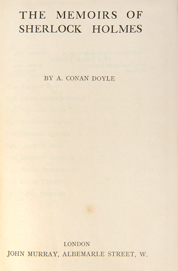 A handsome thin paper edition of Sir Arthur Conan Doyle's prose works in a deluxe red calf binding
