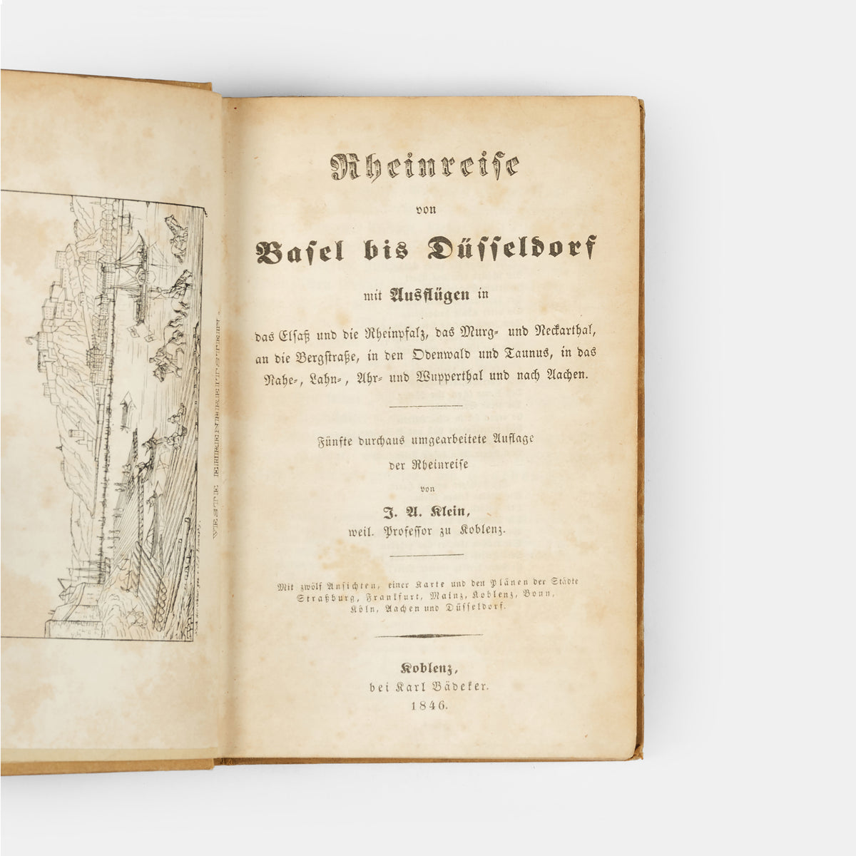 Plans include Strassburg, Frankfurt, Heidelberg, Bonn, Cologne and Aachen.