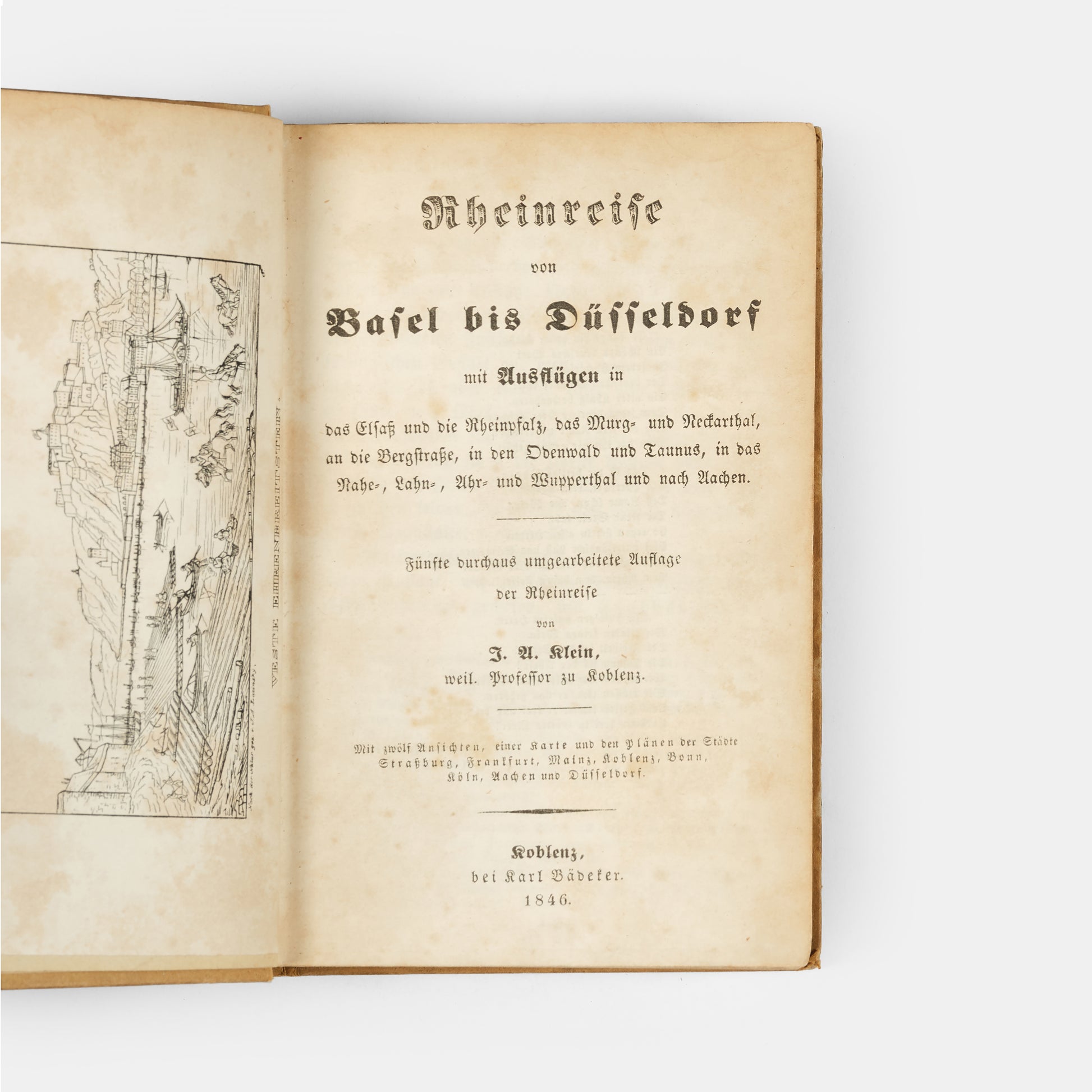 Plans include Strassburg, Frankfurt, Heidelberg, Bonn, Cologne and Aachen.