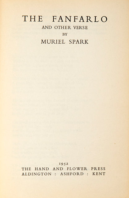 First edition of The Fanfarlo by Muriel Spark.