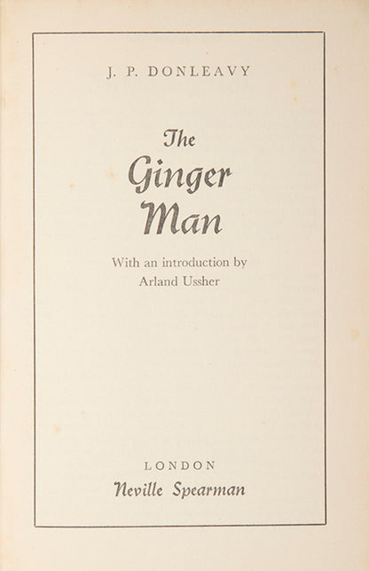 First UK edition of The Ginger Man by J.P. Donleavy.