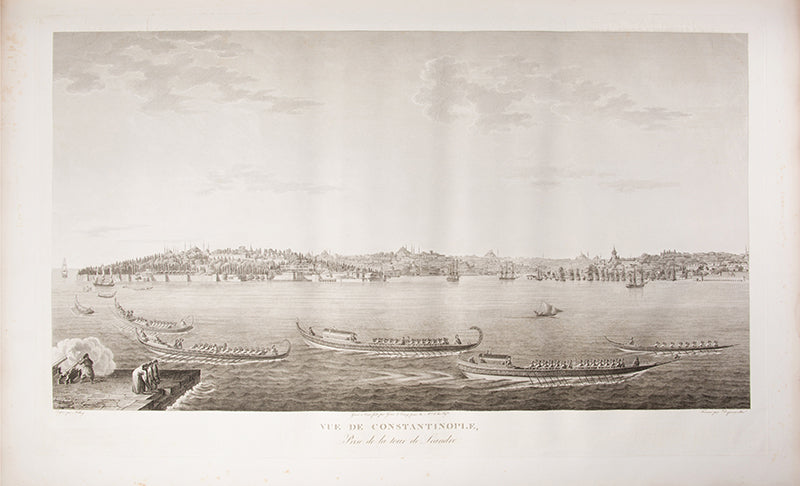 A superior unfolded copy of the first edition of Antoine Melling's magnificent work on Constantinople. 'one of the finest topographical illustrated books ever produced' (Koç). Unfolded examples rarely appear on the market.
