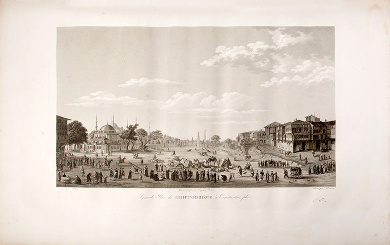 A superior unfolded copy of the first edition of Antoine Melling's magnificent work on Constantinople. 'one of the finest topographical illustrated books ever produced' (Koç). Unfolded examples rarely appear on the market.