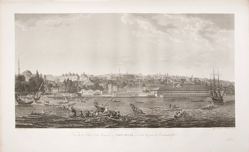 A superior unfolded copy of the first edition of Antoine Melling's magnificent work on Constantinople. 'one of the finest topographical illustrated books ever produced' (Koç). Unfolded examples rarely appear on the market.