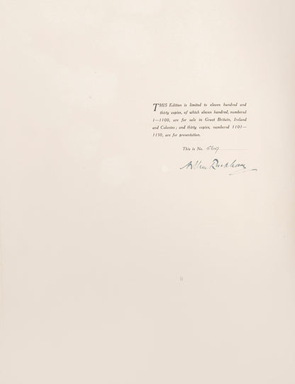 A beautifully illustrated edition of Charles Perrault's Mother Goose Old Nursery Rhymes, illustrated and signed by Arthur Rackham, the deluxe issue with 13 colour illustrations