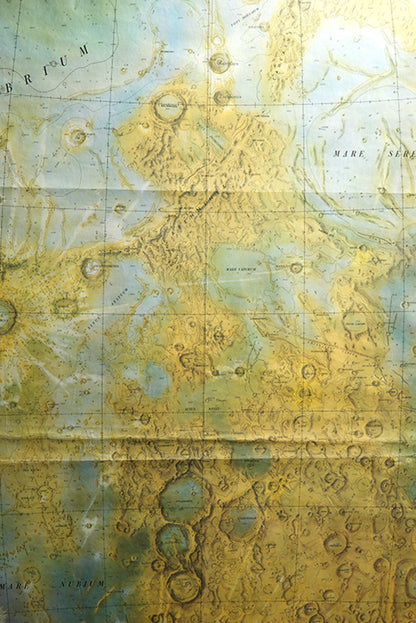Mare Nectaris - Mare Imbrium. 1:2,500,000. Pictorial relief printing.