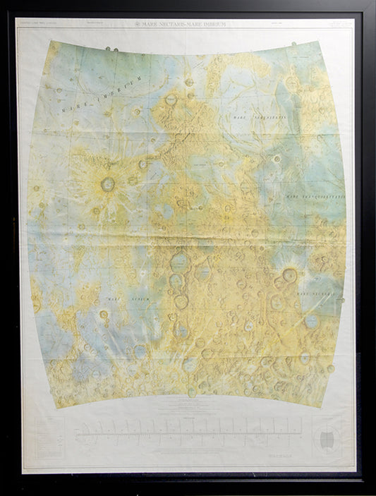 Mare Nectaris - Mare Imbrium. 1:2,500,000. Pictorial relief printing.
