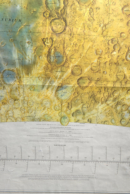 Mare Nectaris - Mare Imbrium. 1:2,500,000. Pictorial relief printing.