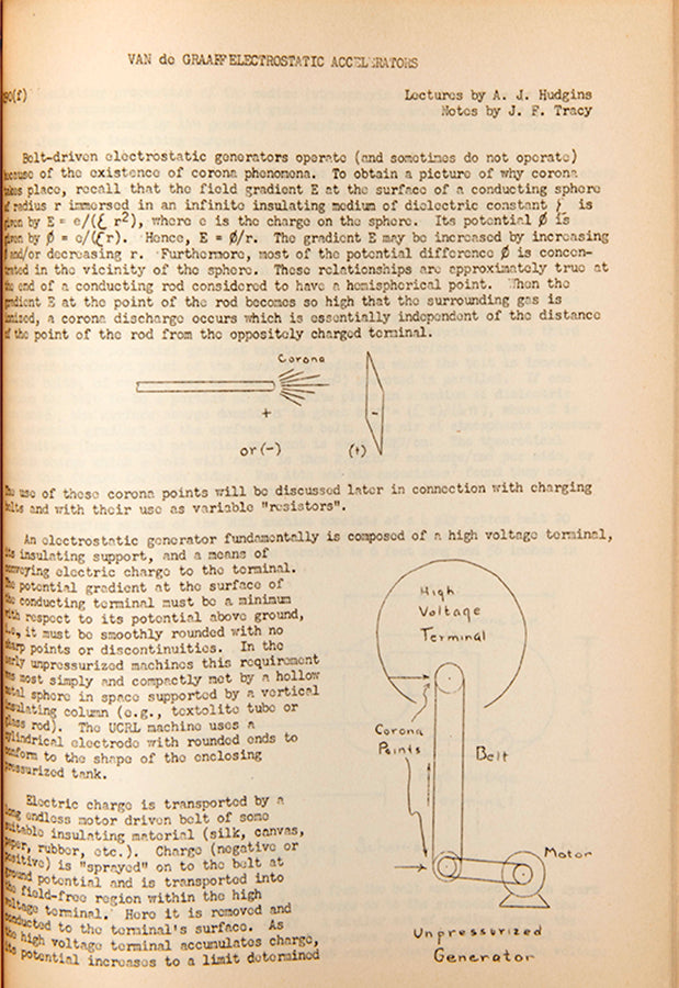 Rare set of mimeographed lecture notes from an experimental physics course connected with Berkeley's Radiation Laboratory, with chapters by three Nobel Prize winners, 1950.