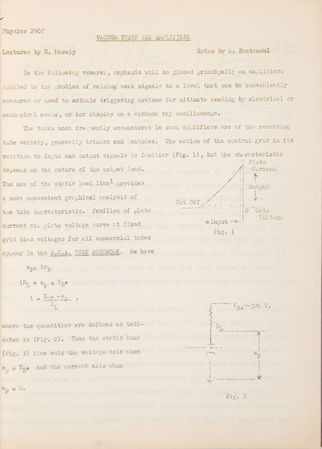 Rare set of mimeographed lecture notes from an experimental physics course connected with Berkeley's Radiation Laboratory, with chapters by three Nobel Prize winners, 1950.