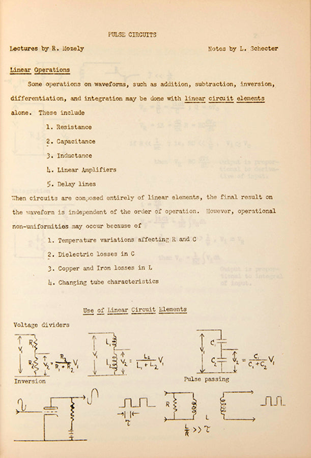 Rare set of mimeographed lecture notes from an experimental physics course connected with Berkeley's Radiation Laboratory, with chapters by three Nobel Prize winners, 1950.