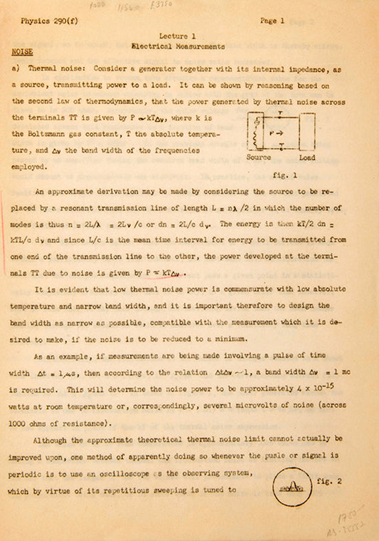 Rare set of mimeographed lecture notes from an experimental physics course connected with Berkeley's Radiation Laboratory, with chapters by three Nobel Prize winners, 1950.