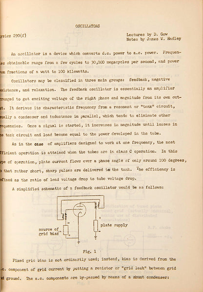 Rare set of mimeographed lecture notes from an experimental physics course connected with Berkeley's Radiation Laboratory, with chapters by three Nobel Prize winners, 1950.