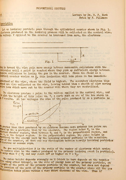 Rare set of mimeographed lecture notes from an experimental physics course connected with Berkeley's Radiation Laboratory, with chapters by three Nobel Prize winners, 1950.