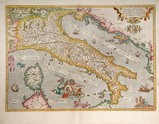 ITALIAE NOVISSIMA DESCRIPTIO AVCTORE IACOBO CASTALDO PEDEMMONTANO.