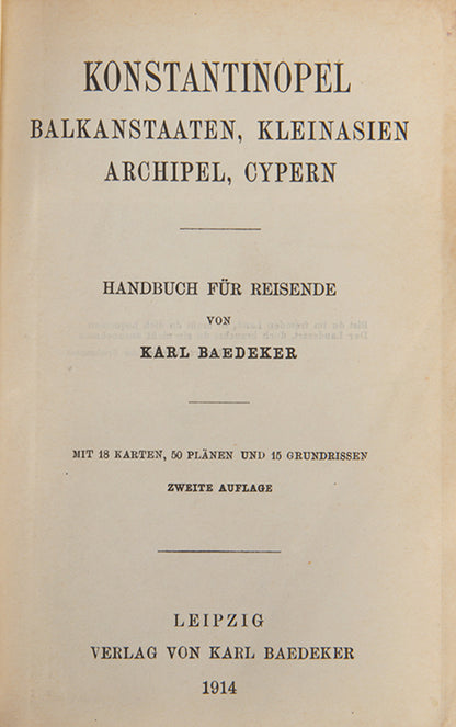 This Baedeker guidebook to Constantinople  was only published in German.