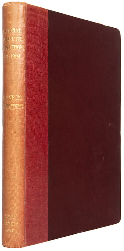 This copy of Magnetic Observations has an important provenance as Nordenskjölds was on the Swedish Scientific expedition to the Antarctic, 1901-1903 and would have had a particular interest in the results of the Discovery expedition.