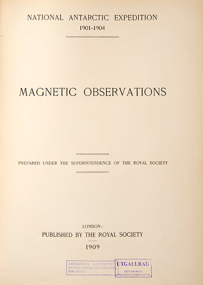 Meteorology is an important work providing a compendium of over a thousand synoptic charts concerning the Antarctic, drawn not only from Scott's expedition, but also from the Scottish, Swedish, and German expeditions. 
