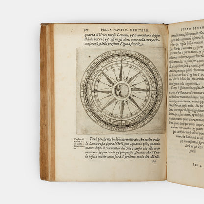 The 1607 second edition of the maritime classic Nautica Mediterranea by Bartolomeo Crescenzi, with the rare portolan chart of the Mediterranean.