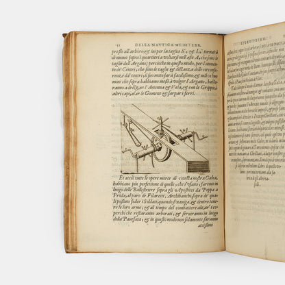 The 1607 second edition of the maritime classic Nautica Mediterranea by Bartolomeo Crescenzi, with the rare portolan chart of the Mediterranean.