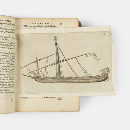The 1607 second edition of the maritime classic Nautica Mediterranea by Bartolomeo Crescenzi, with the rare portolan chart of the Mediterranean.