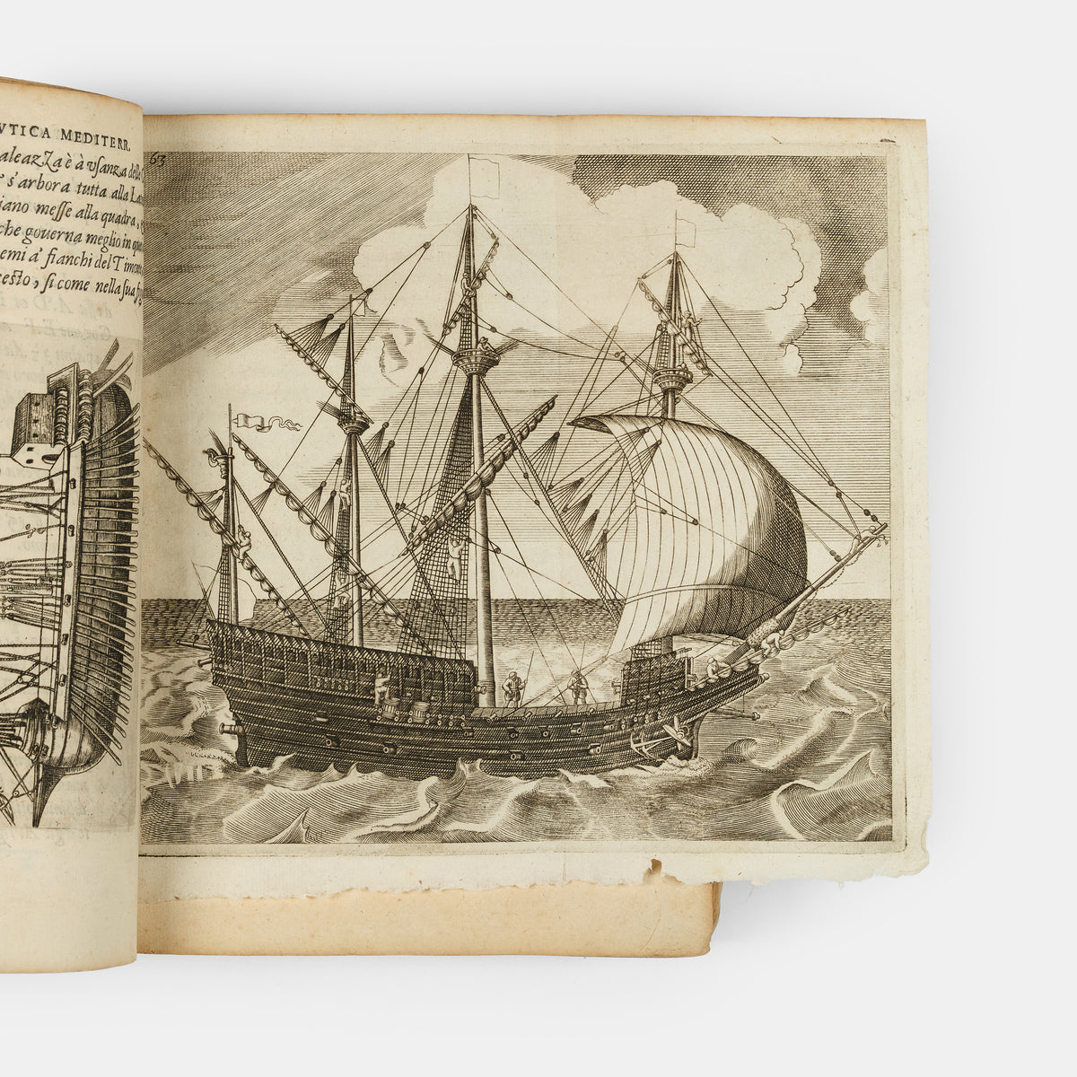 The 1607 second edition of the maritime classic Nautica Mediterranea by Bartolomeo Crescenzi, with the rare portolan chart of the Mediterranean.