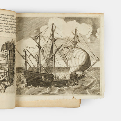 The 1607 second edition of the maritime classic Nautica Mediterranea by Bartolomeo Crescenzi, with the rare portolan chart of the Mediterranean.