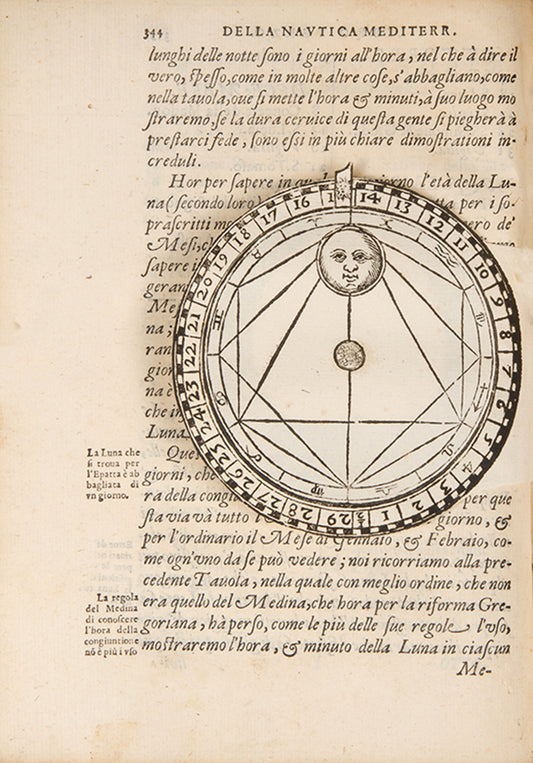 The 1607 second edition of the maritime classic Nautica Mediterranea by Bartolomeo Crescenzi, with the rare portolan chart of the Mediterranean.