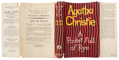 First edition of A Pocket Full of Rye by Agatha Christie, marking the sixth appearance of Miss Marple in novel form