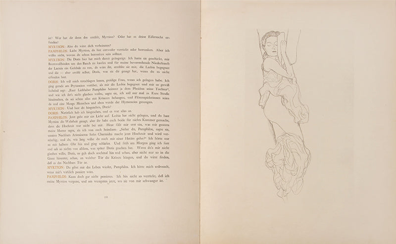 A fine example of a scarce and early work illustrated by Gustav Klimt. One of Jugenstil's most beautiful books.