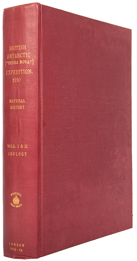 First editions of the Geology section of the Natural History Museum's series of scientific reports which resulted from the Terra Nova expedition. With two manuscript letters from Sir Raymond Priestley to the principal author Walter Smith.