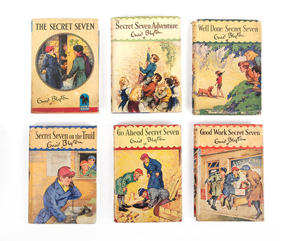 A complete first edition set of Enid Blyton's famous Secret Seven books, uncommon complete and with the dust-jackets all present and in such good condition