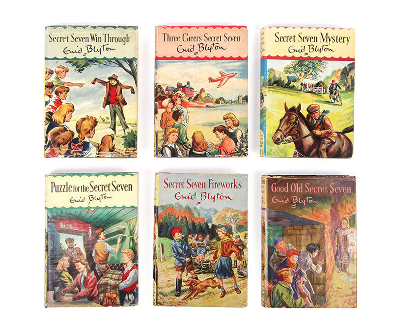 A complete first edition set of Enid Blyton's famous Secret Seven books, uncommon complete and with the dust-jackets all present and in such good condition