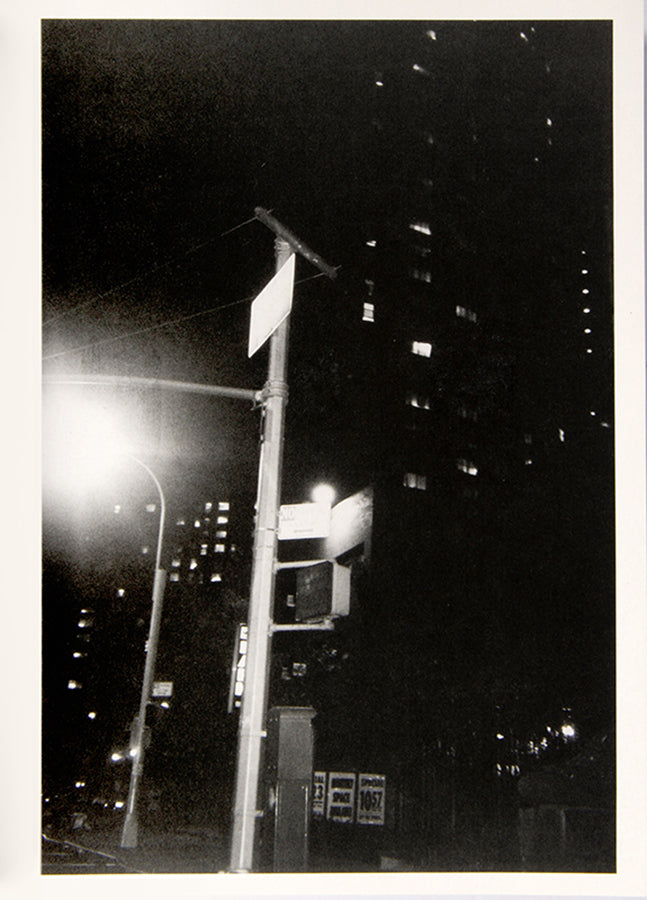 Christopher Wool took the photographs in East Broadway Breakdown between 1994 and 1995 after returning to New York following a one-year DAAD residency in Berlin. They were all taken at night as he walked between his studio on the Lower East Side and his apartment in Chinatown.