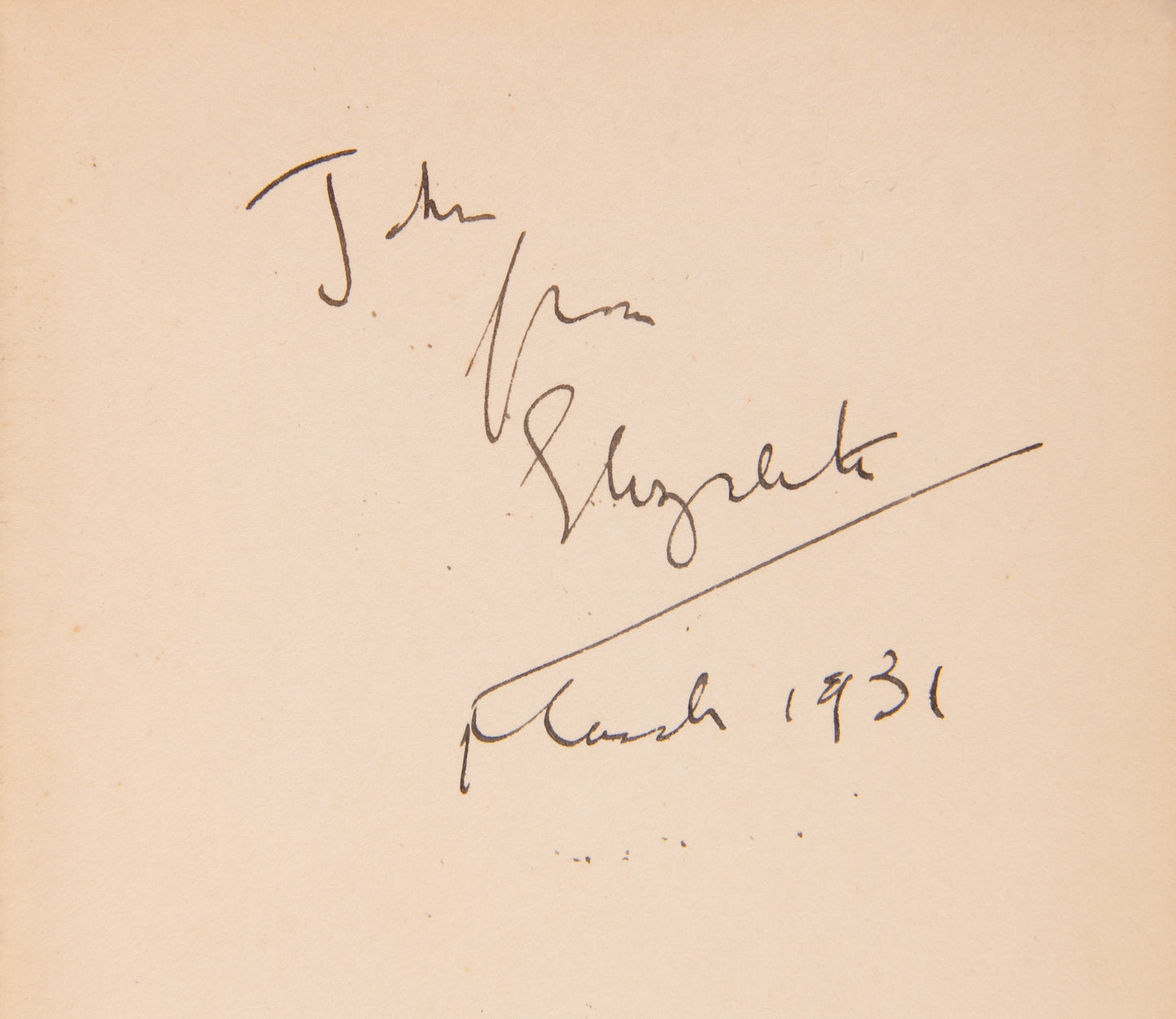 First edition of The Last September by Elizabeth Bowen, inscribed by the author.