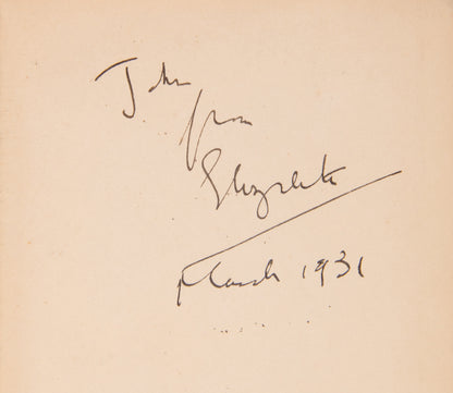 First edition of The Last September by Elizabeth Bowen, inscribed by the author.